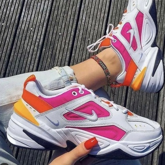 Nike Shoes - Nike M2K Tekno SE White Pink Orange Dad Shoes Women’s 9.5